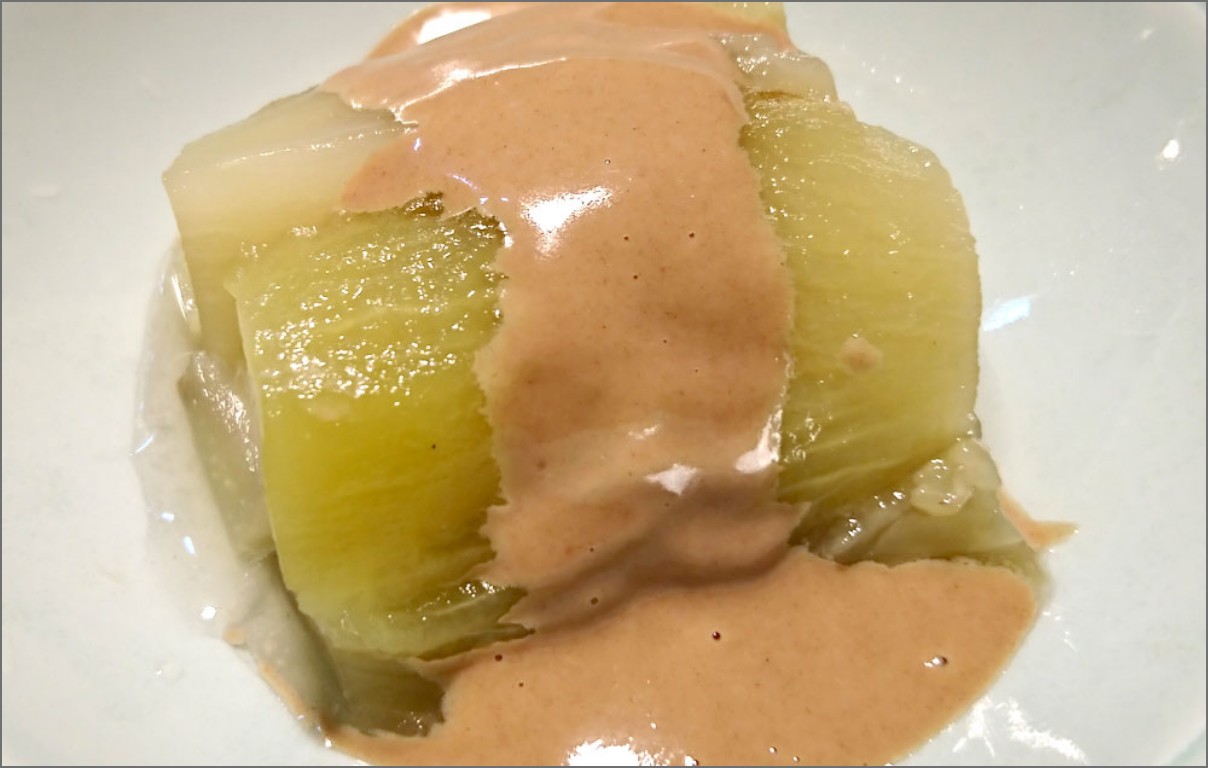 焼ナスの地びたしゴマかけ